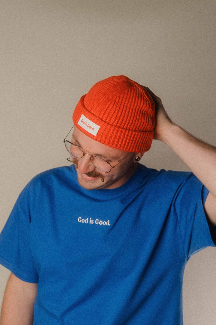 GOD IS GOOD Beanie Rot