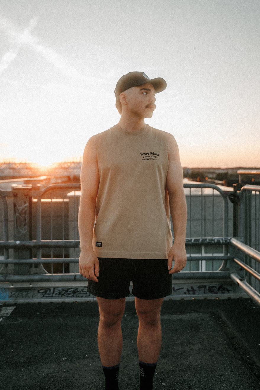 WHERE, O DEATH IS YOUR STING Oversized Tank Top