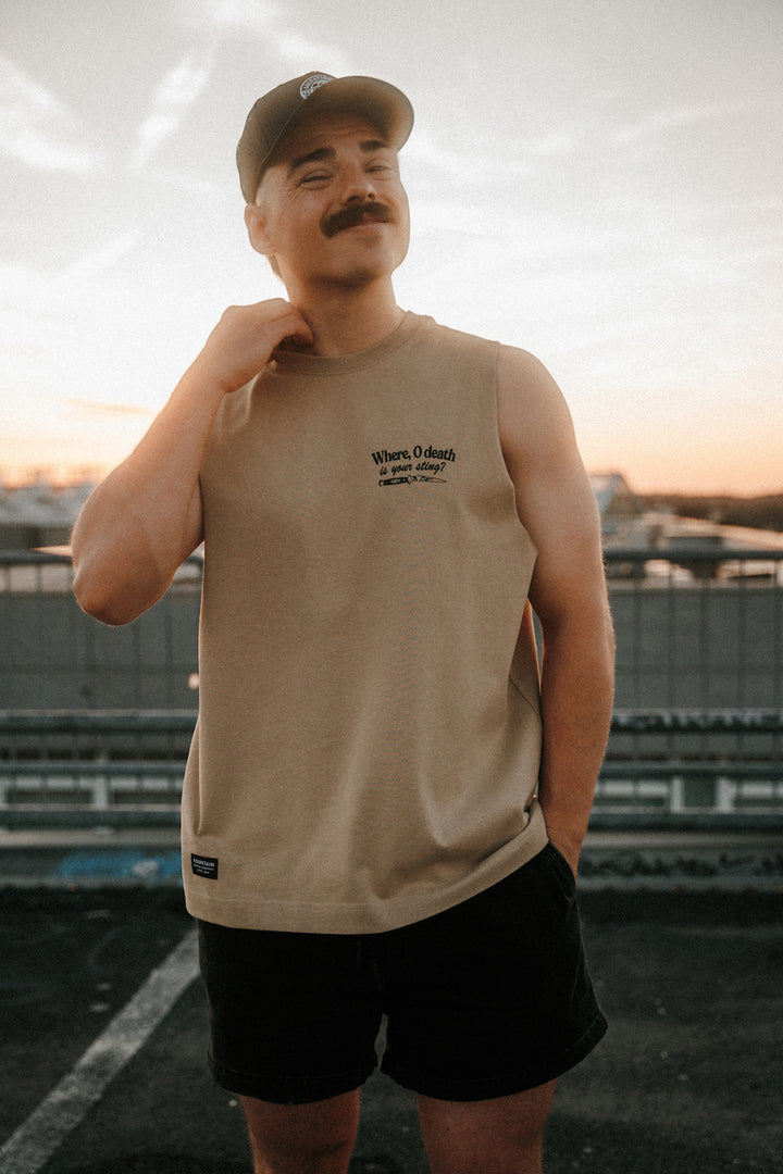 WHERE, O DEATH IS YOUR STING Oversized Tank Top