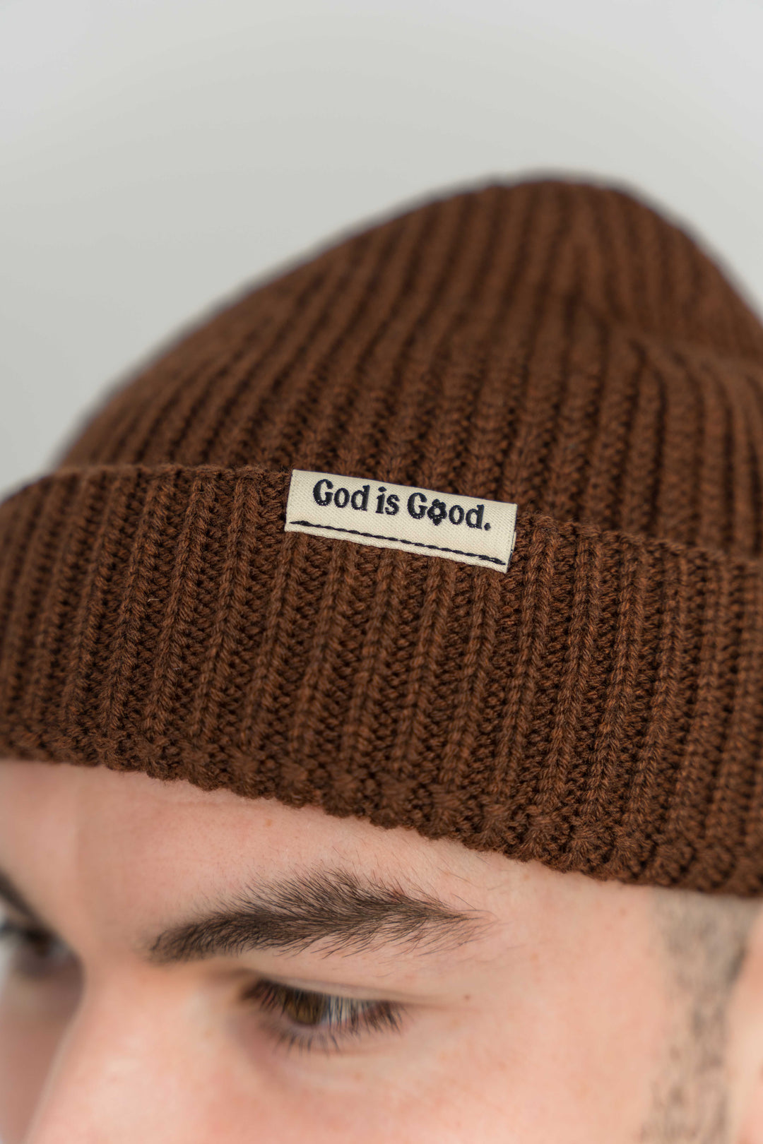 GOD IS GOOD Beanie Braun