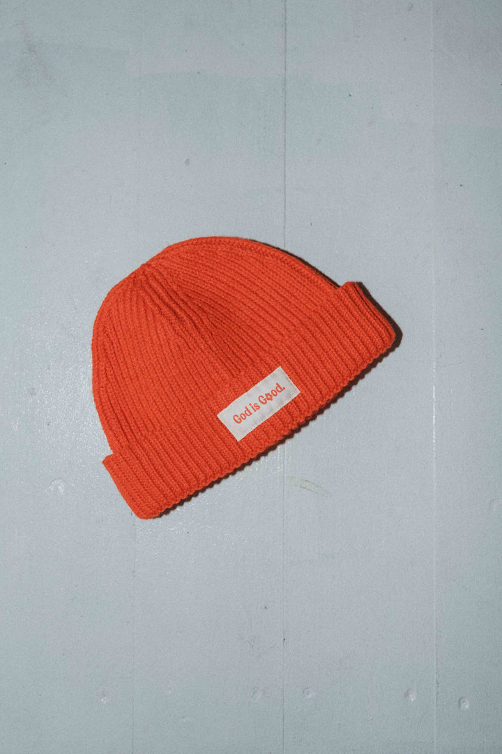 GOD IS GOOD Beanie Rot