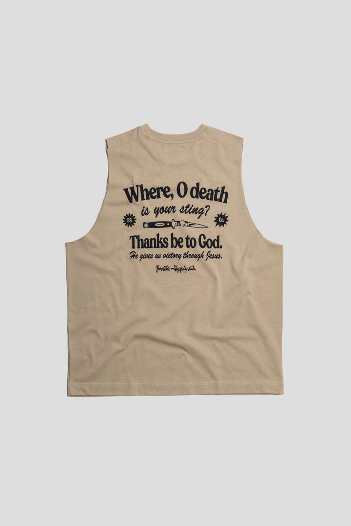 WHERE, O DEATH IS YOUR STING Oversized Tank Top