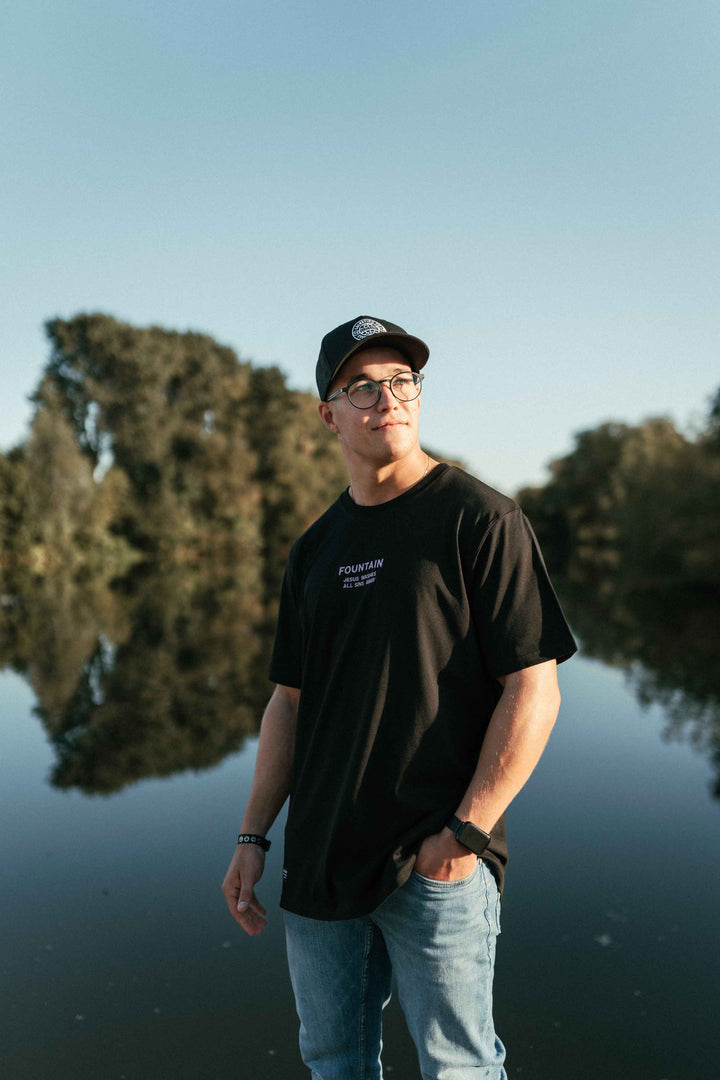 JESUS WASHES ALL SINS AWAY T-Shirt black