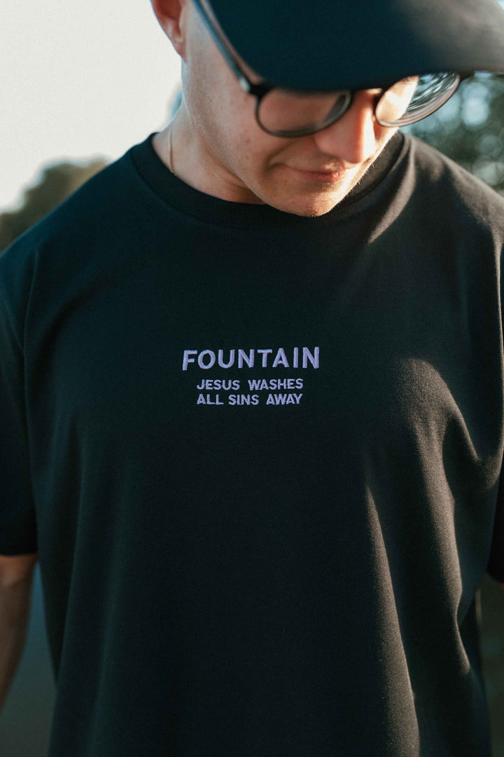 JESUS WASHES ALL SINS AWAY T-Shirt black