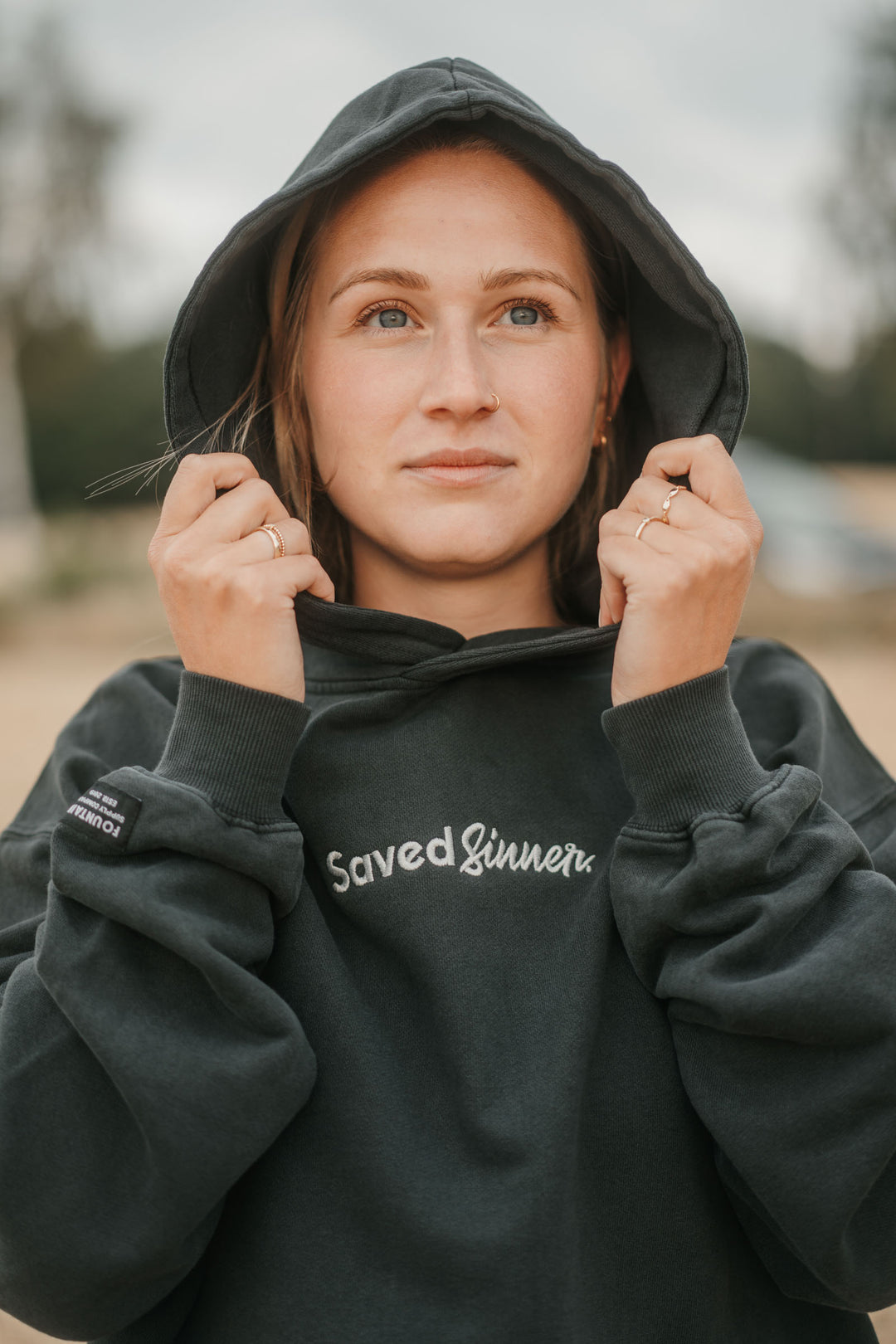 SAVED SINNER Oversized Hoodie Fountain Supply Co